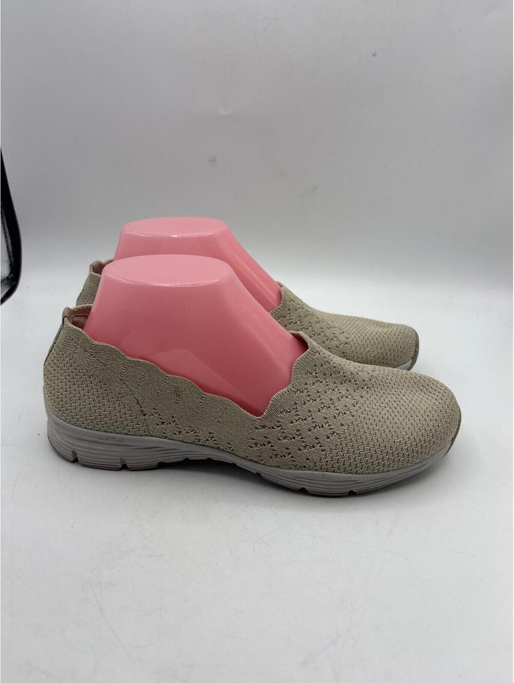 Skechers Women's Seager Stat Slip On Walking Shoes sz 8 gray Vegan